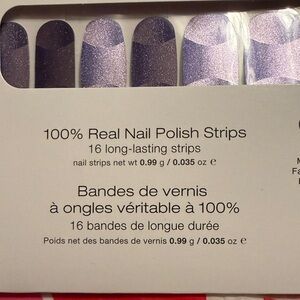 Purple Glitter Nail Polish Strips